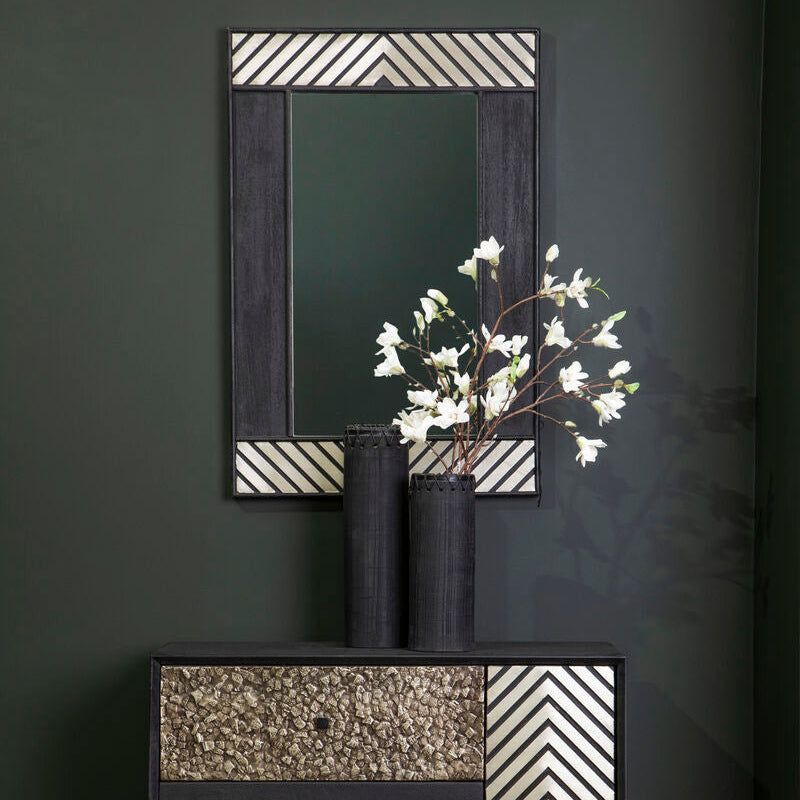 Boho Black Wall Mirror - Image 2