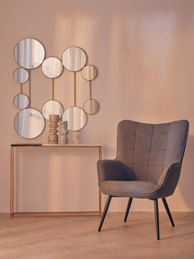 Trento Wall Mirror with Gold Finish Frame