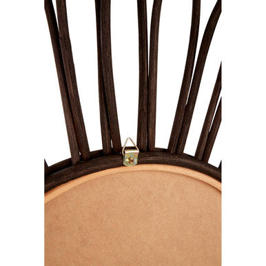 Batu Rattan Black Circular Wall Mirror