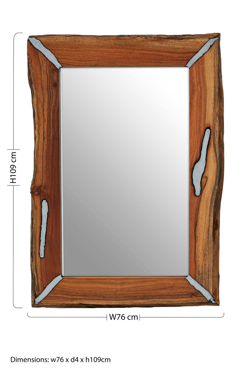 Almora Acacia Wood Wall Mirror - Image 8