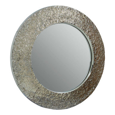 Akola Nickle Finish Round Wall Mirror - Image 3