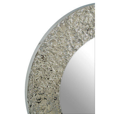 Akola Nickle Finish Round Wall Mirror - Image 4