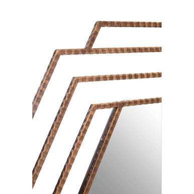 Beauly Antique Gold Hexagon Wall Mirror