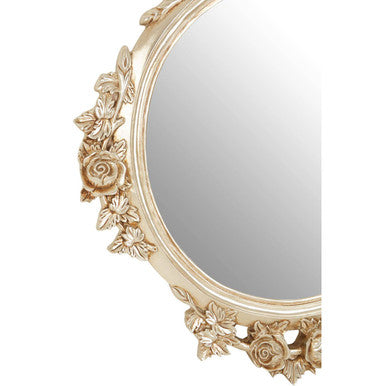 Marseille Champagne Finish Round Wall Mirror
