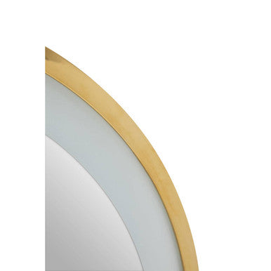 Avelino Illuminated Gold Round Mirror