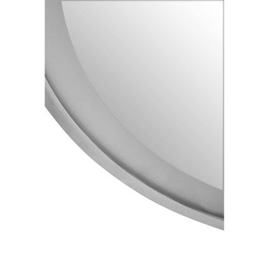 Avelino Illuminated LED Silver Round Mirror