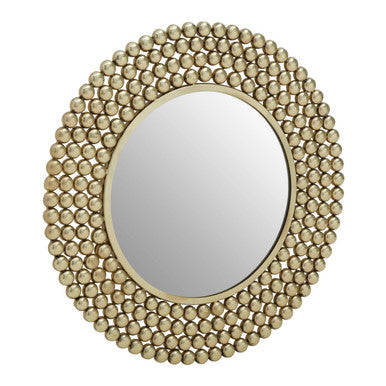 Templar Gold Finish Beaded Wall Mirror