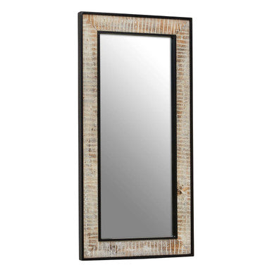 Luxor Recycled Wood Rectangular Wall Mirror
