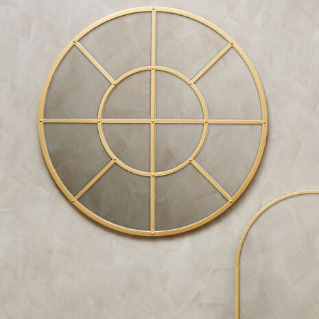 Descartes Gold Finish Round Wall Mirror - Image 2