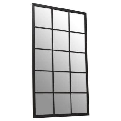 Descartes Black Large Grid Wall Mirror