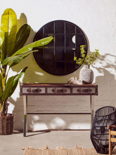 Descartes Round Metal Wall Mirror