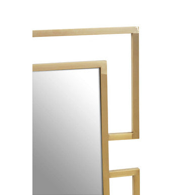 Allure Brushed Gold Small Wall Mirror - Image 4