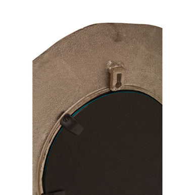 Silva Small Oak Effect Silver Wall Mirror