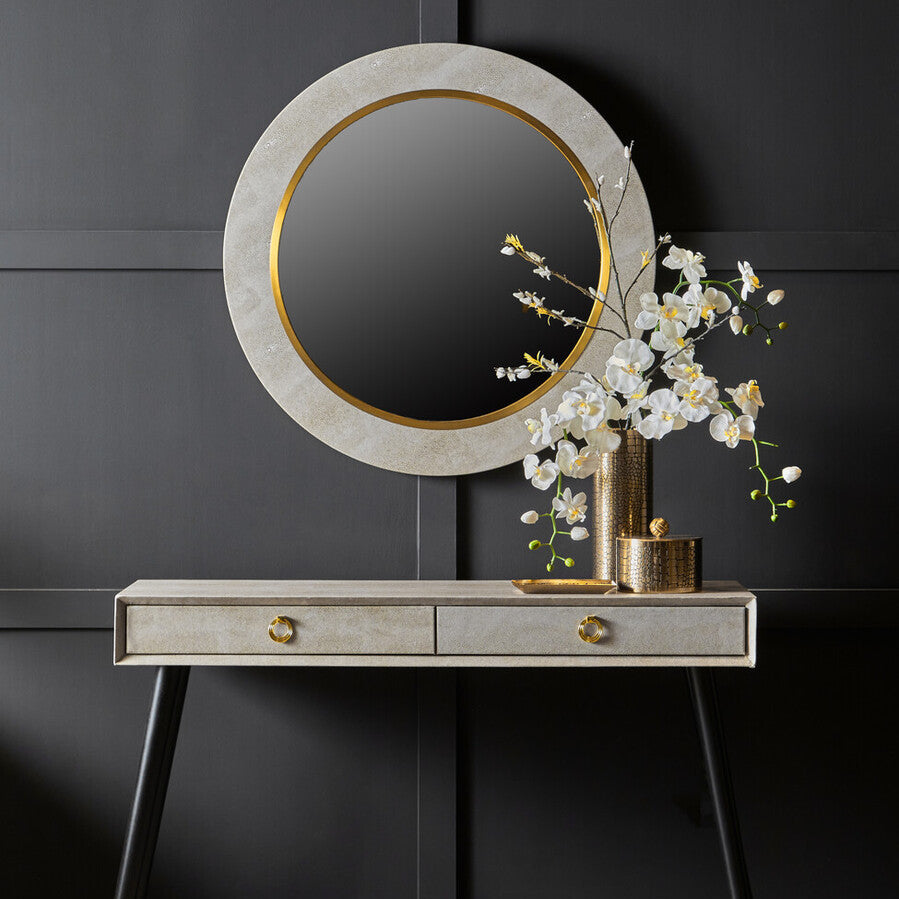 Cadio Shagreen and Gold Wall Mirror - Image 2