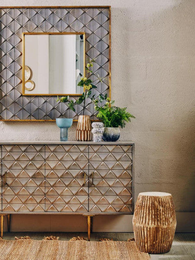 Siro Mango Wood Square Wall Mirror - Image 4