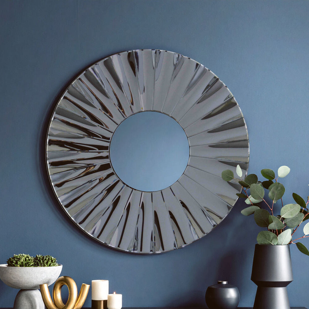 Jade Round Grey Wall Mirror - Image 2