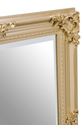 Lora Gold Finish Wooden Frame Wall Mirror