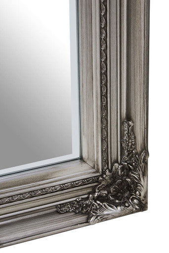 Lori 80X160Cm Wall Mirror Silver Wooden Frame