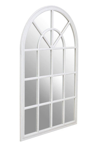Lovida 90X135Cm Arched Wall Mirror White Wooden Frame