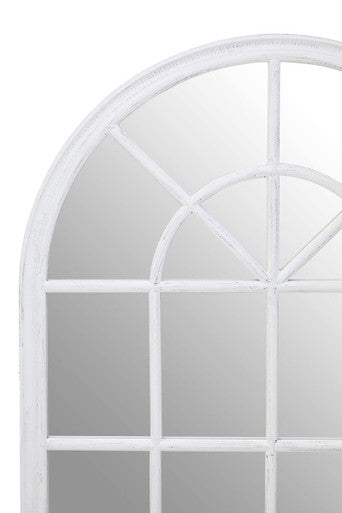 Lovida White Arched Wooden Frame Wall Mirror - Image 4