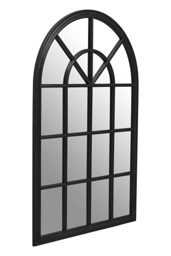 Lovida Black Arched Wooden Frame Wall Mirror - Image 3