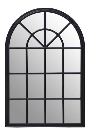 Lovida 90X135Cm Arched Wall Mirror Black Wooden Frame
