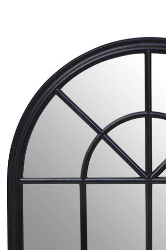 Lovida Black Arched Wooden Frame Wall Mirror