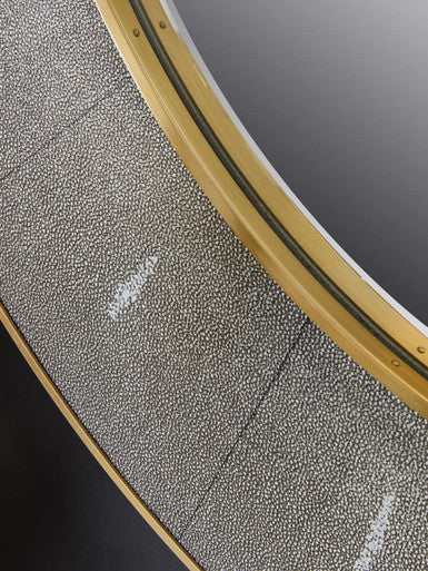 Deruta Grey Shagreen Effect Wall Mirror - Image 4