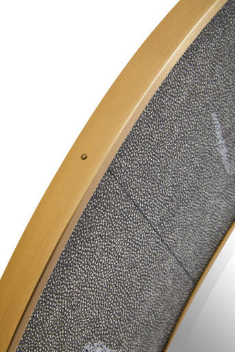 Deruta Grey Shagreen Effect Wall Mirror - Image 7