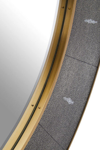 Deruta Grey Shagreen Effect Wall Mirror - Image 8