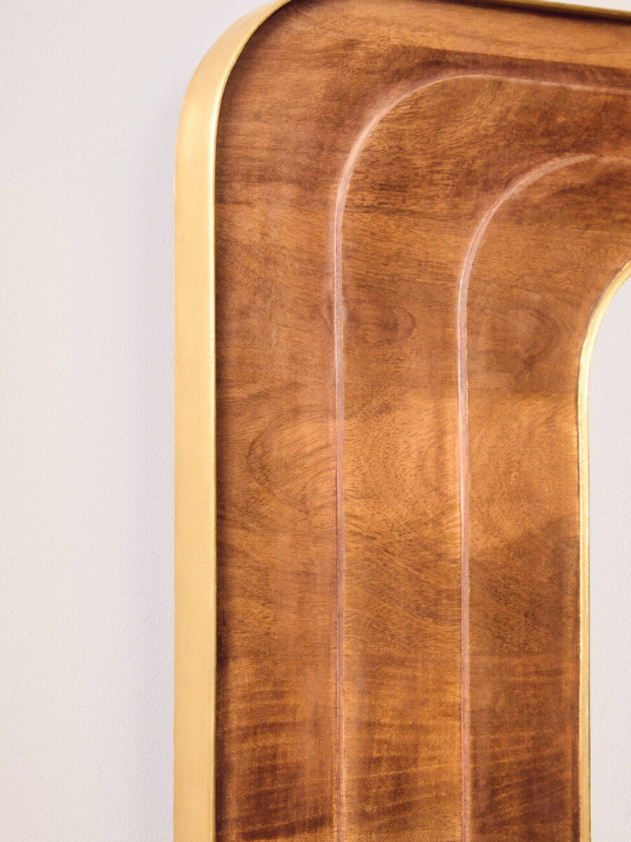 Sangar Mango Wood Carved Wall Mirror - Image 8