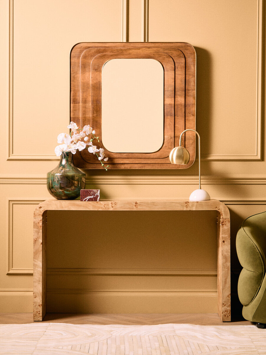 Sangar Mango Wood Carved Wall Mirror