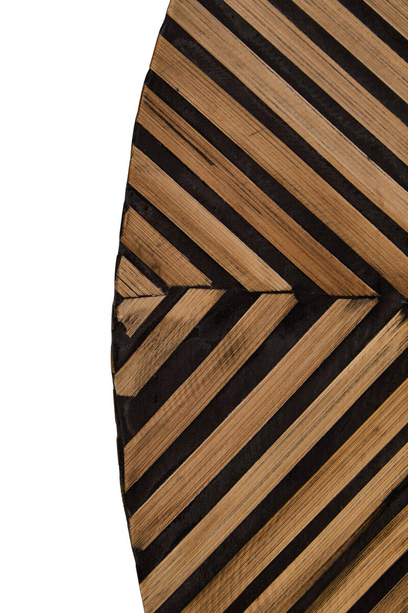 Bambusa Bamboo Inlay Round Wall Mirror