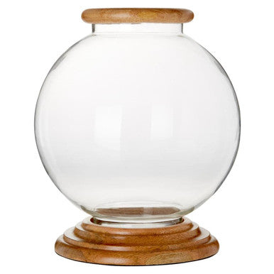 Hampstead Hurricane Large Glass Candle Holder.