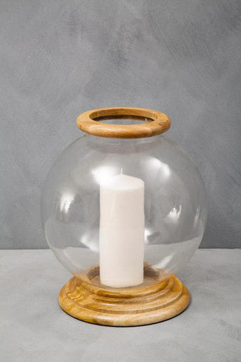 Hampstead Hurricane Large Glass Candle Holder.