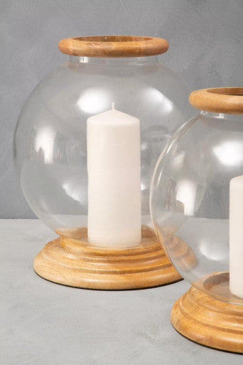 Hampstead Hurricane Large Glass Candle Holder.