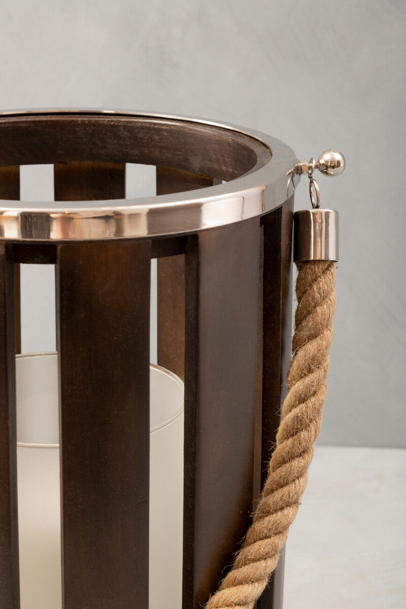 Hampstead Candle Holder with Rope Handle.