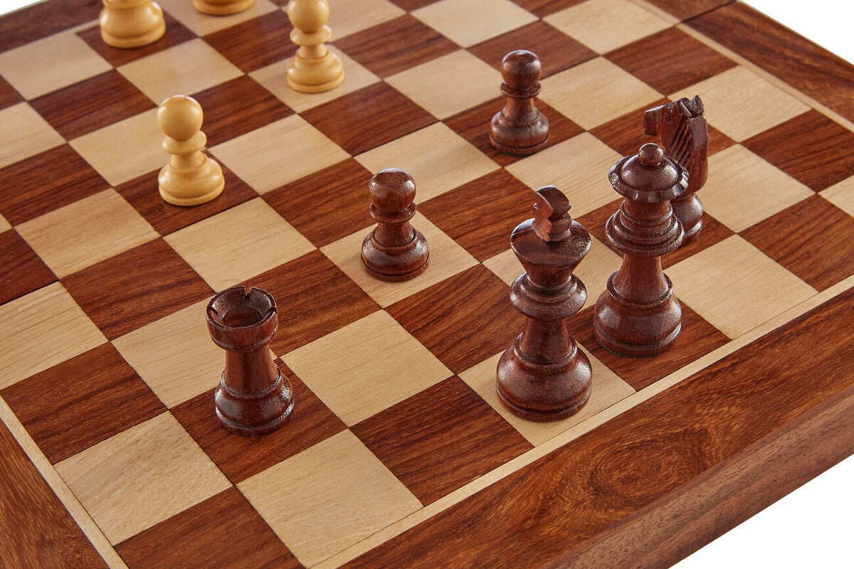 Churchill Games Brown Wood Magnetic Chess Game