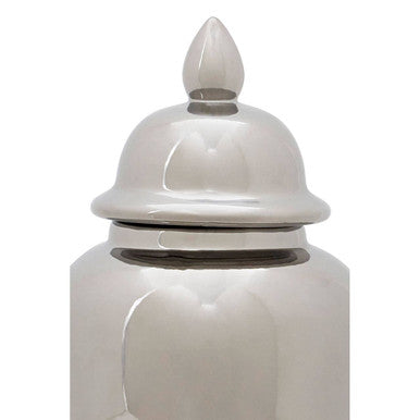 Kensington Townhouse Large Ceramic Silver Jar