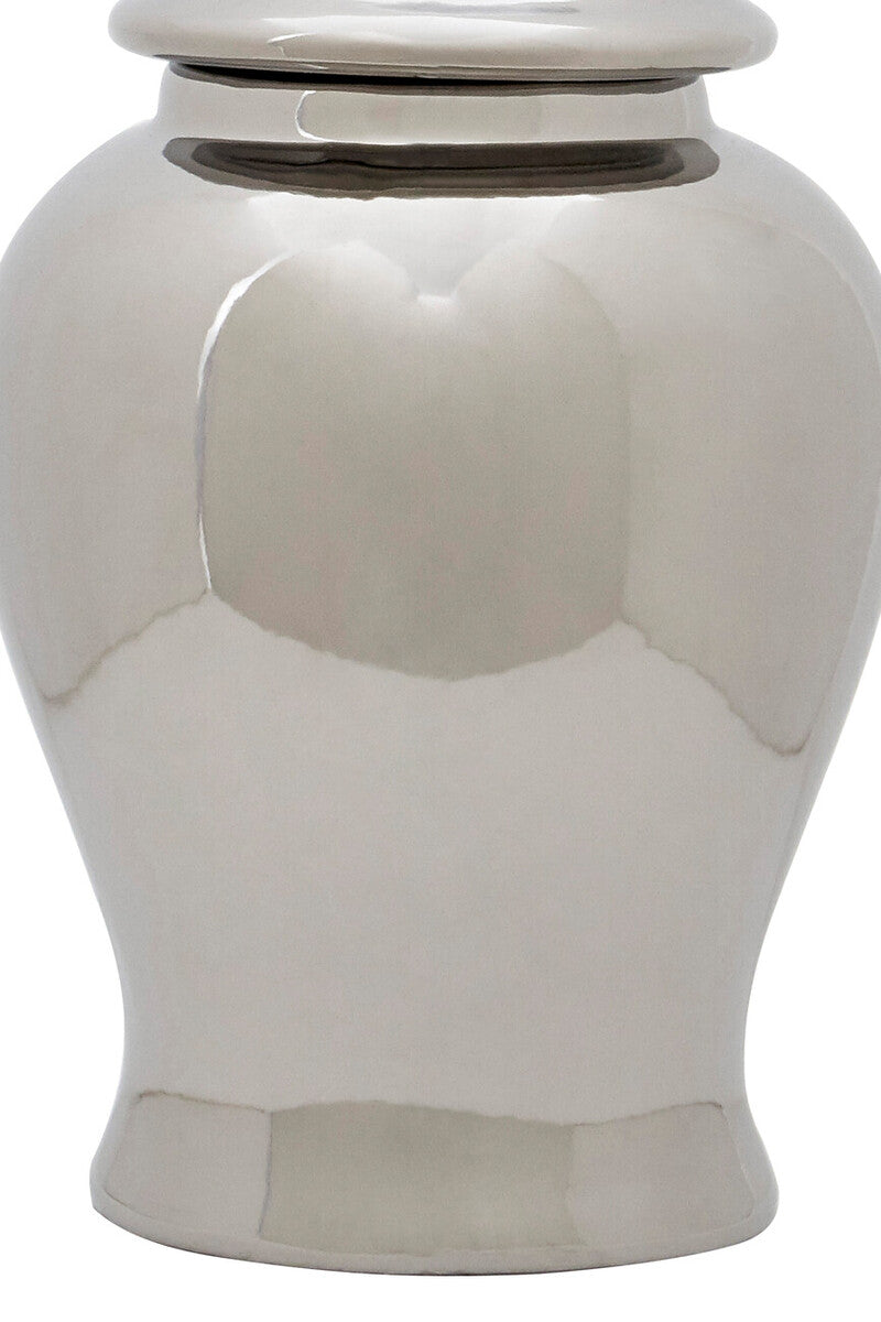 Kensington Townhouse Small Ceramic Silver Jar