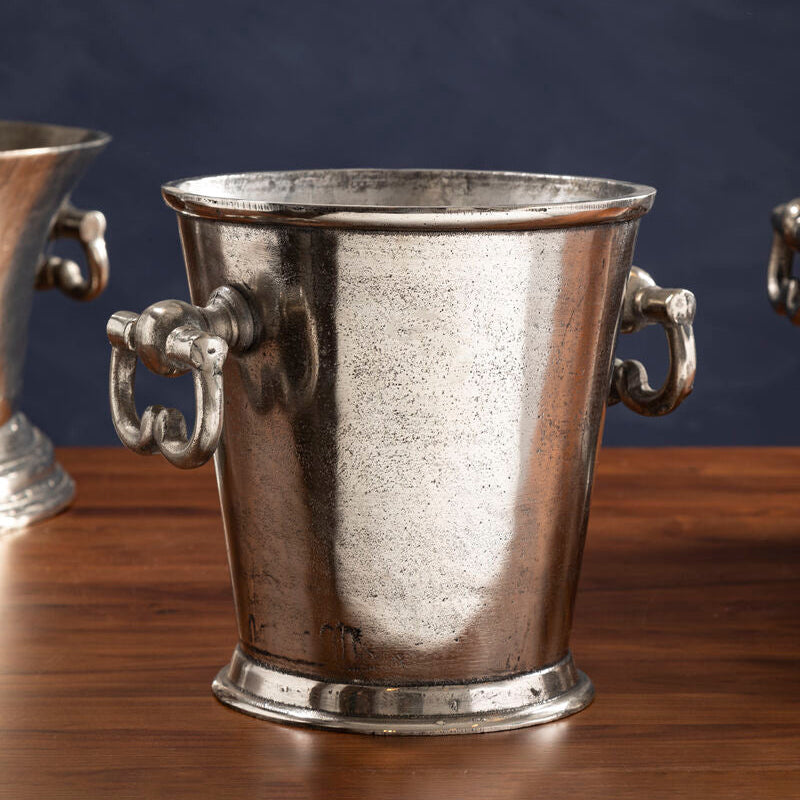 Rustic Antique Silver Wine Cooler - Image 2