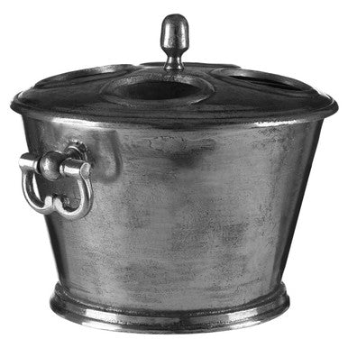 Rustic Antique Silver 4 Bottle Wine Cooler - Image 3