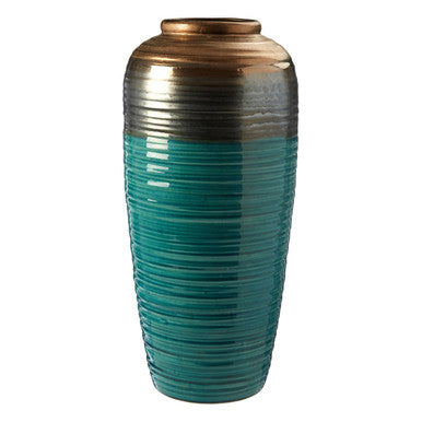 Capri Large Ribbed Ceramic Vase