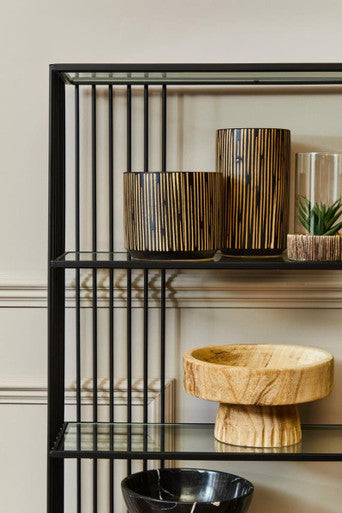 Kiso Large Black and Cream Finish Vase