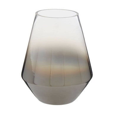 Gradient glass vase on a white background