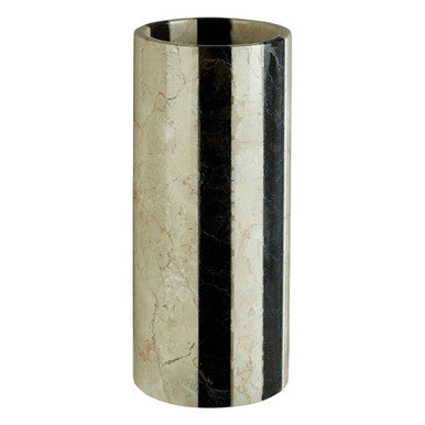 Sura Cream And Black Small Marble Vase