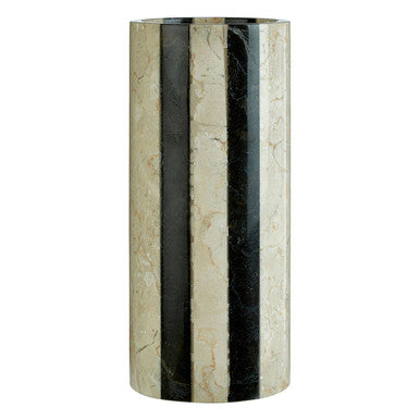 Sura Cream And Black Small Marble Vase