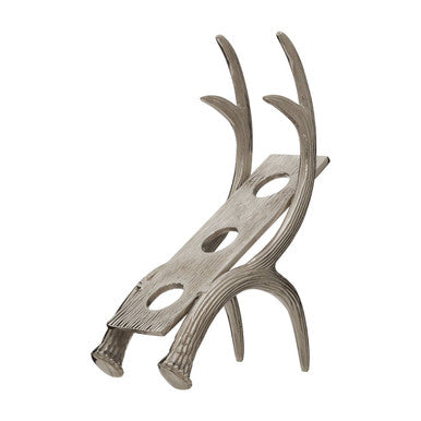 Decorative antler shelf on a white background