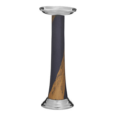 Alma Blue And Gold Candle Holder