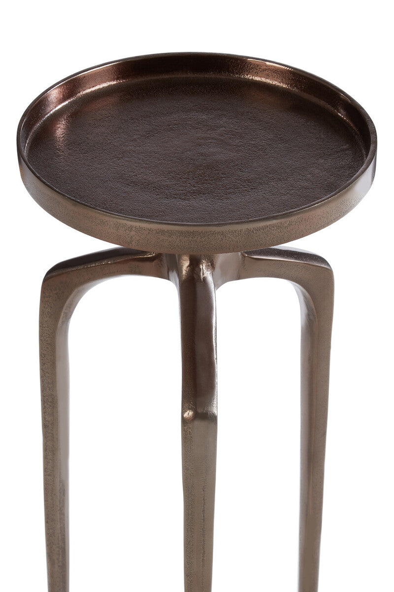 Diren Rough Bronze Finish Side Table